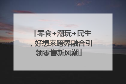 零食+潮玩+民生，好想来跨界融合引领零售新风潮