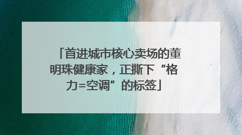 首进城市核心卖场的董明珠健康家，正撕下“格力=空调”的标签