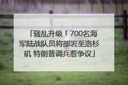 骚乱升级！700名海军陆战队员将部署至洛杉矶 特朗普调兵惹争议