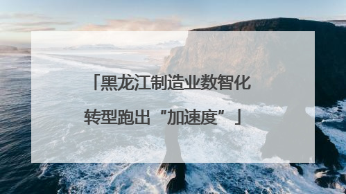 黑龙江制造业数智化转型跑出“加速度”