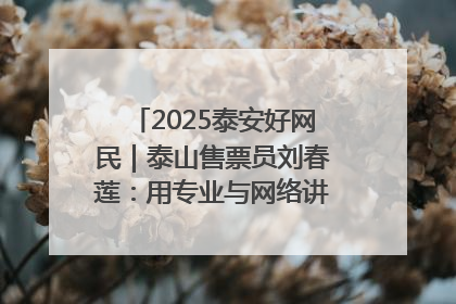 2025泰安好网民｜泰山售票员刘春莲：用专业与网络讲好泰山故事