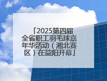 2025第四届全省职工羽毛球嘉年华活动（湘北赛区）在益阳开幕