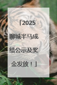 2025聊城半马成绩公示及奖金发放！