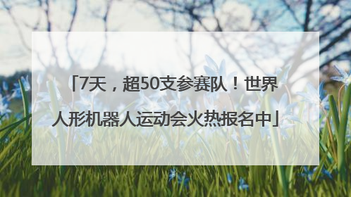 7天，超50支参赛队！世界人形机器人运动会火热报名中