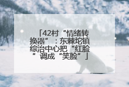 42村“情绪转换器”：东棘坨镇综治中心把“红脸”调成“笑脸”