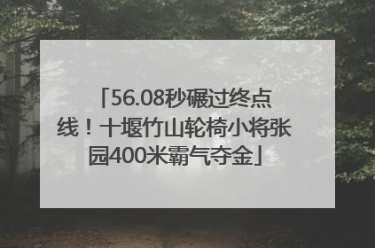 56.08秒碾过终点线！十堰竹山轮椅小将张园400米霸气夺金