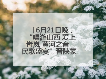 6月21日晚，“唱游山西 爱上岢岚 黄河之音 民歌盛宴”晋陕蒙民歌汇在国家AAA级景区——岢岚宋长城精彩上演