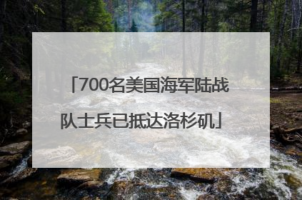 700名美国海军陆战队士兵已抵达洛杉矶